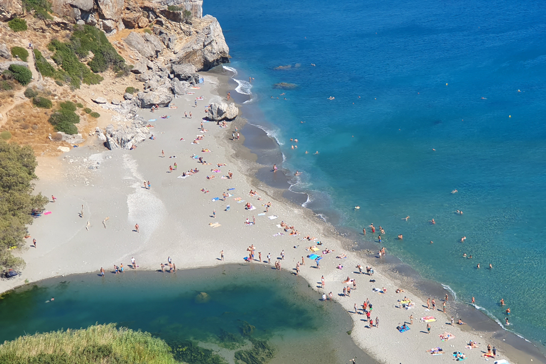 Het strand van Preveli