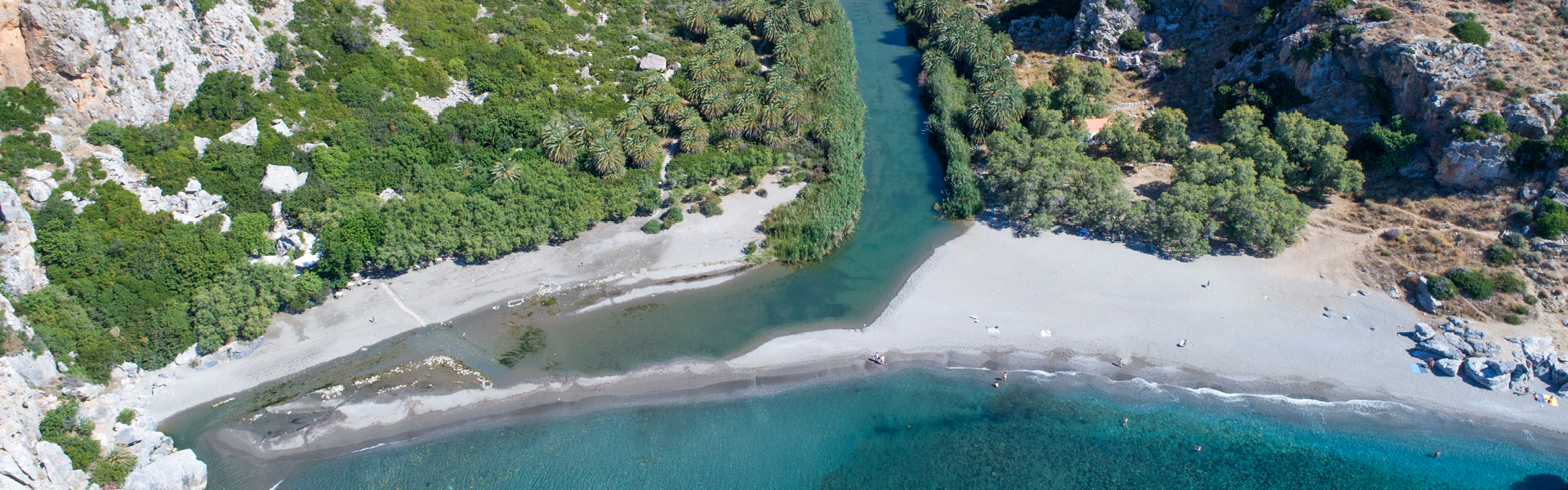 Banner Preveli op Kreta
